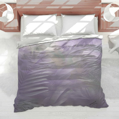 Lavender Palm Leaves Comforter