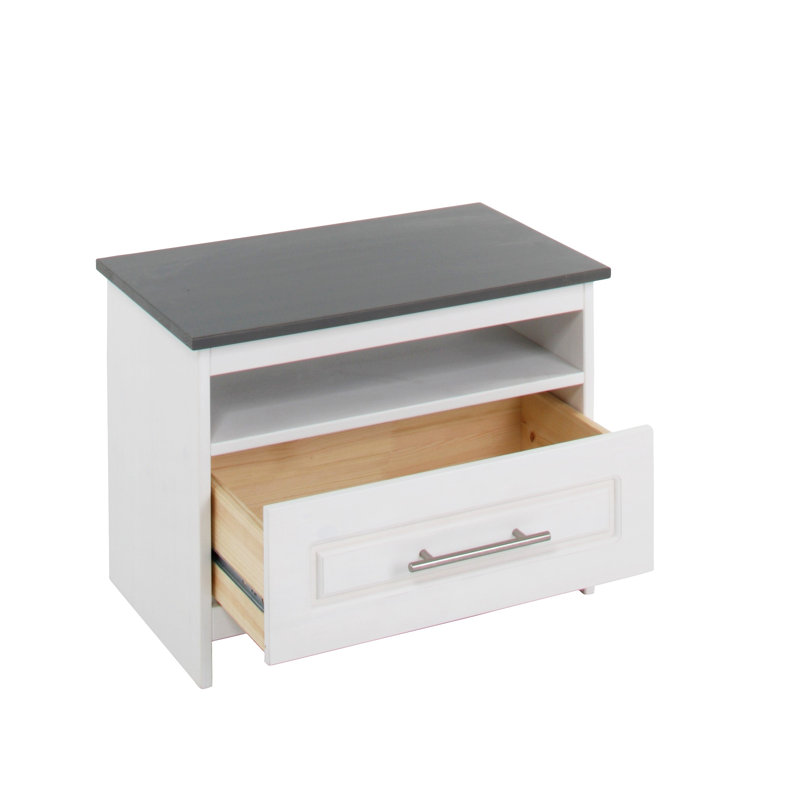 Nurbek Solid Wood Rectangle Accent Accent Chest, White