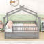 Lit simple en bois avec lit gigogne simple et garde-corps-2038812848