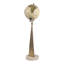 Grand globe avec base de sculpture en travertin - objet de décoration idéal pour l'accessoire de bureau ou la maison - décorations de statue pour le salon - 30 po, bronze