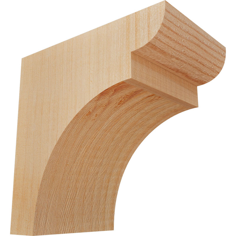 Yorktown Corbel, H 6 po x l 3,5 po x P 6 po, Sapin de Douglas, Lisse