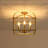 4 - Light Gold Lantern Frame Square Semi Flush Mount