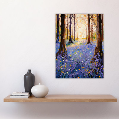 Majestic Bluebells In Spring Wood Carpet Of Flowers Large Wall Unframed Art Poster Print Thick Paper 18X24 Inch