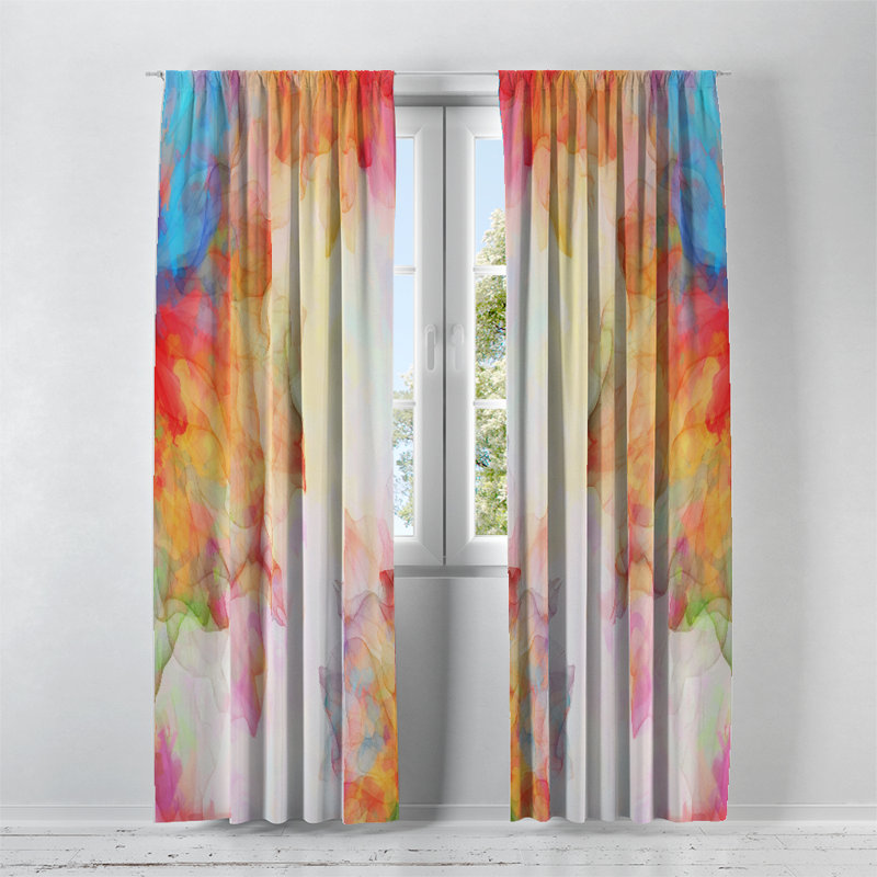Paire de rideaux semi-transparents Abbondanza, l 20 po x L 82 po