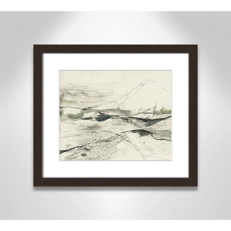 Green Sketches by PI Studio, Black Box Picture Framed, 13" H x 15" W x 1.25" D, White