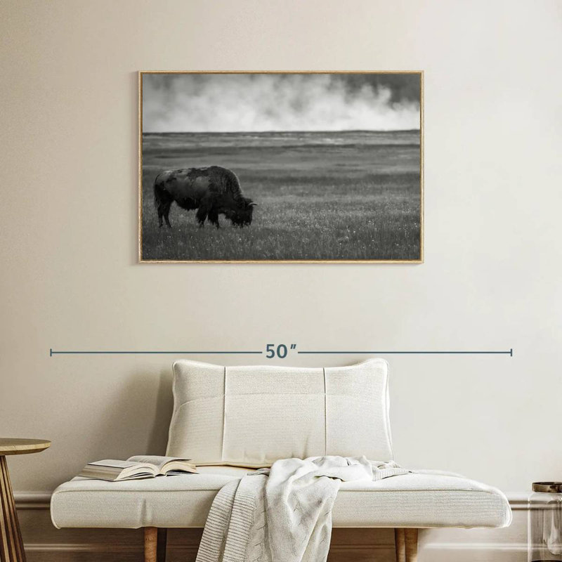Parc national de Yellowstone, Cadre flottant en bois naturel, 37 po x 25 po
