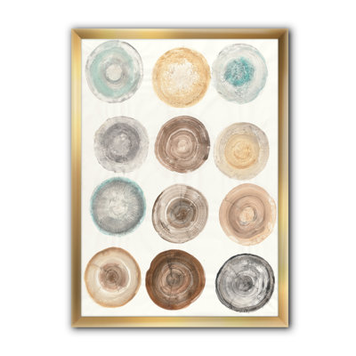 « geometric crème circles »-cadre photo imprimé sur toile