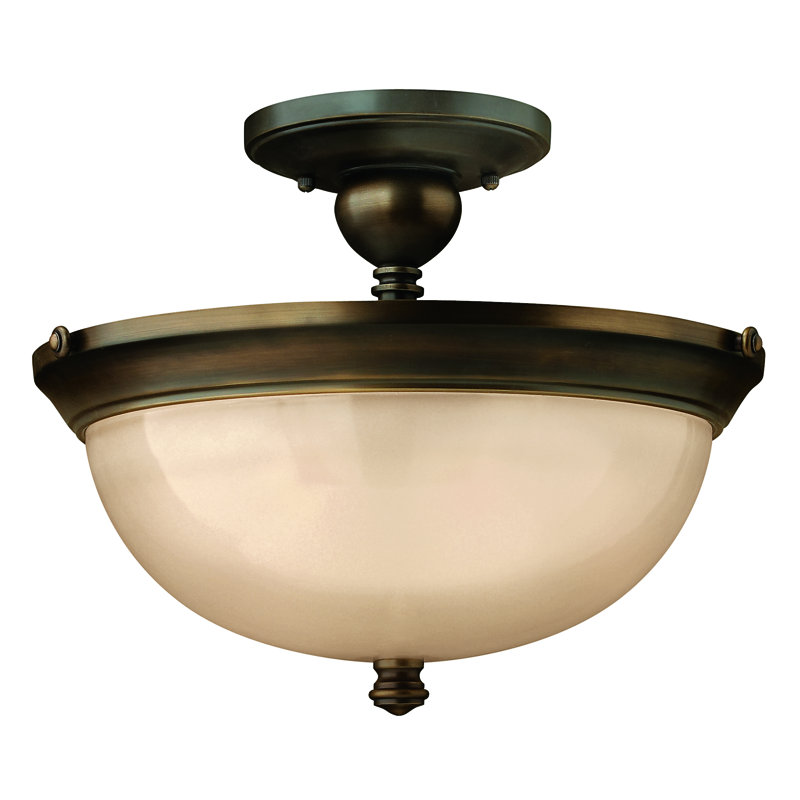 Vancamp Glass Semi Flush Mount