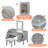 Modern Classic 48" Makeup Vanity With Mirror And Lights And Cushioned Stool-904151140
