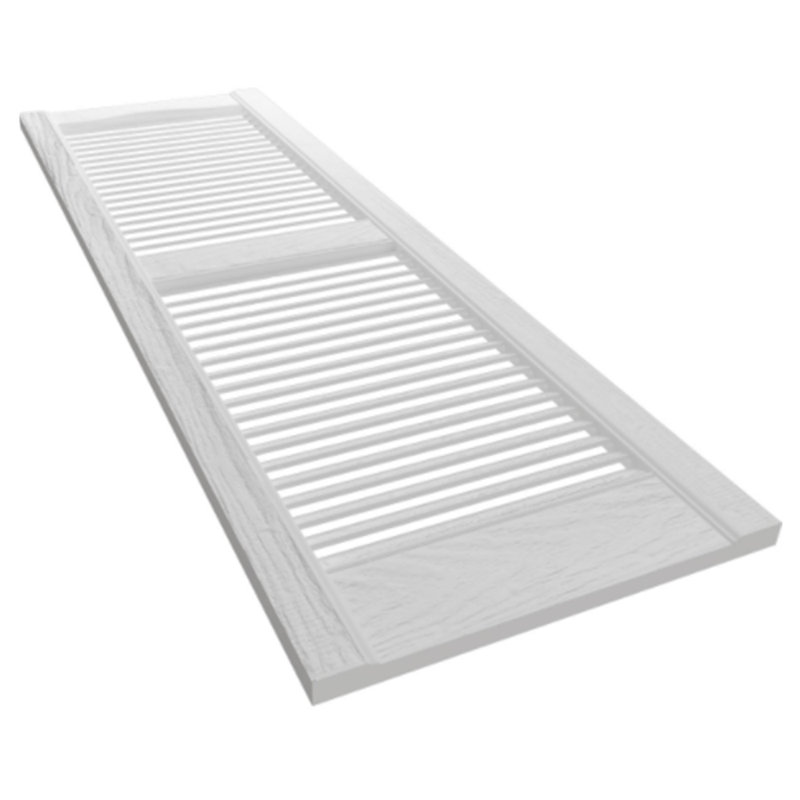 14.5'' Louvered Shutters, 63" H, White