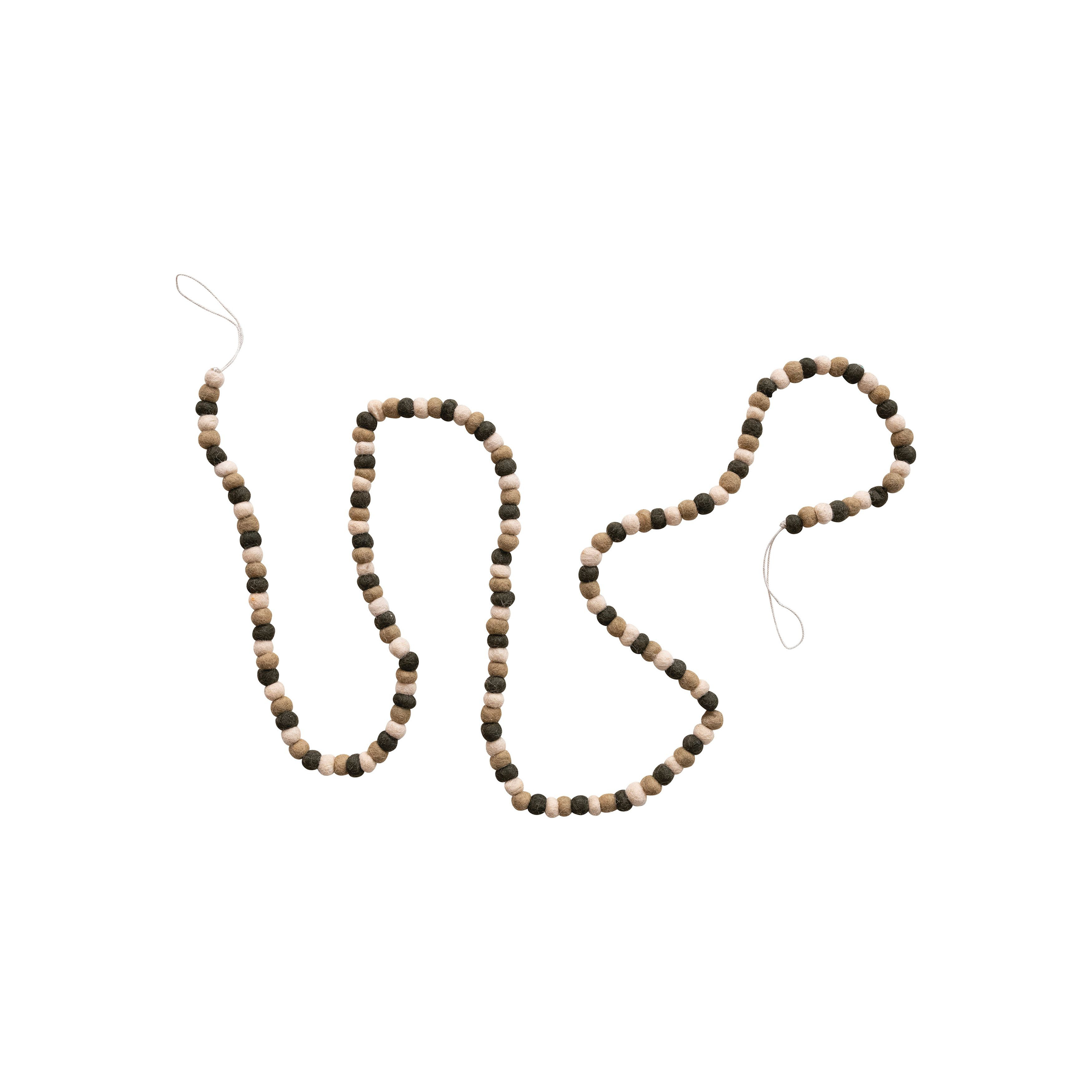 Creative Co-Op Handmade Wool Felt Ball Garland | AllModern