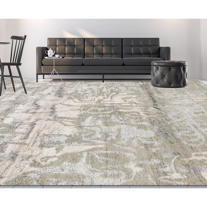 Area Rug in Gray, Rectangle 8'1" x 9'11"