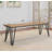Wood Dining Bench, Rustic Dark Pine Finish