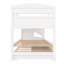 Lit superposé avec lit gigogne, escalier de rangement et garde-robe, parfait pour maximiser l'espace et le rangement dans les chambres d'enfants-997593294