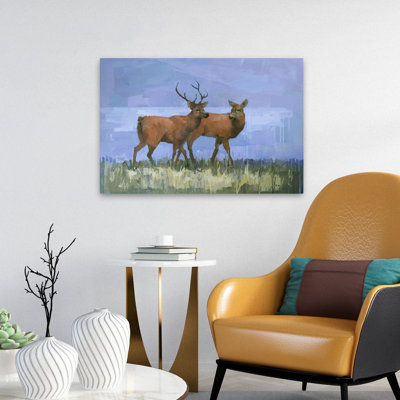 Deux cerfs - art animalier, cerf