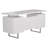 White High Gloss 2-Drawer Computer Desk