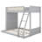 Bunk Bed With Chic Rattan Aesthetics, Bunk Bed Frame With Storage Bookshelf And LED Lighting-904871331