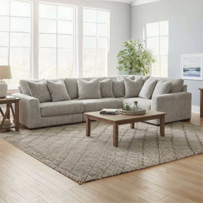 Loscalzo Velvet L-Shaped Sectional Right Hand Facing