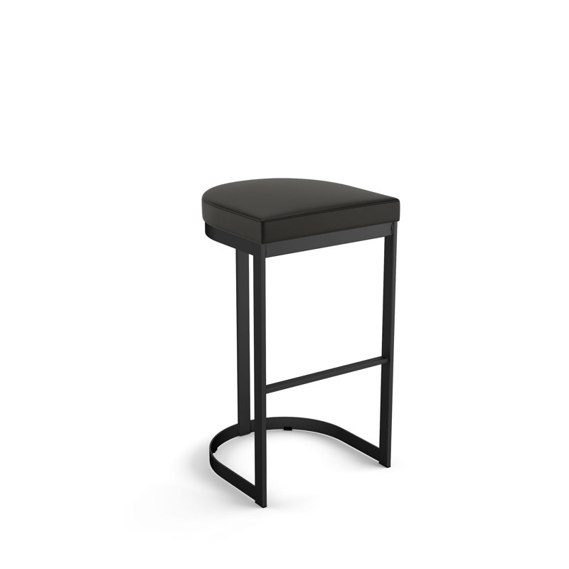 Karmen Backless Counter & Bar Stool, Counter Stool (26” Seat Height), Black, Black