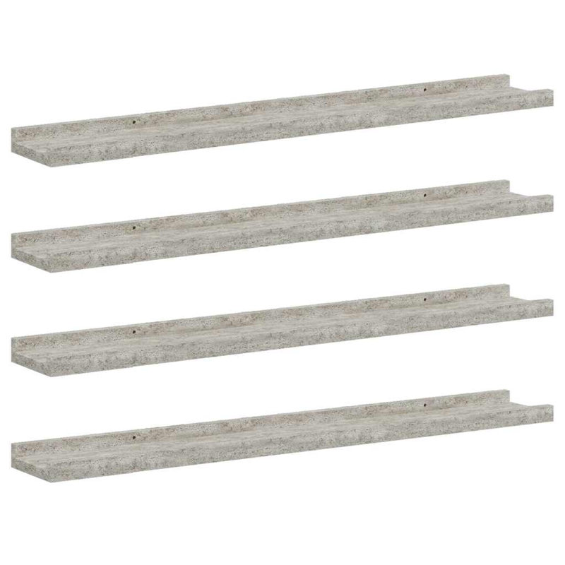 Floating Shelf, 1.2'' H x 31.5'' W x 3.5'' D, Gray
