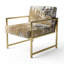 Modern Golden Abstract - Chaise d'appoint rembourrée-595178829
