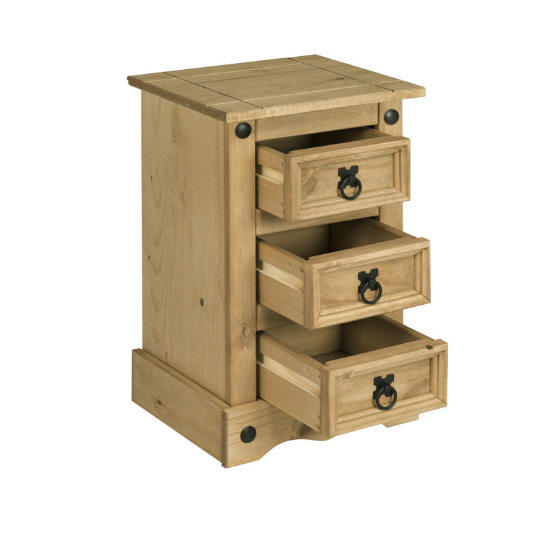 Cumbola 35cm W Solid Wood Bedside Table