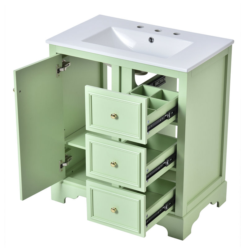 Armoire de salle de bain Vasanti, Vert