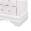 Led Nightstand With Design - White 2 Drawer Spacious Solid Wood + Bedside Stand