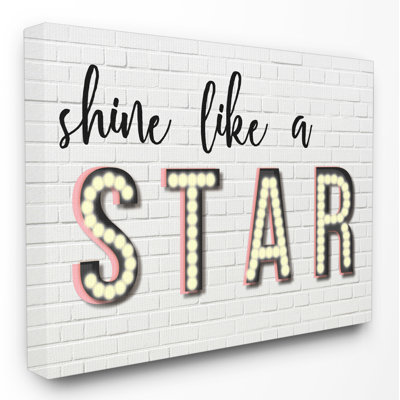 « brillance like a star », art textuel encadré