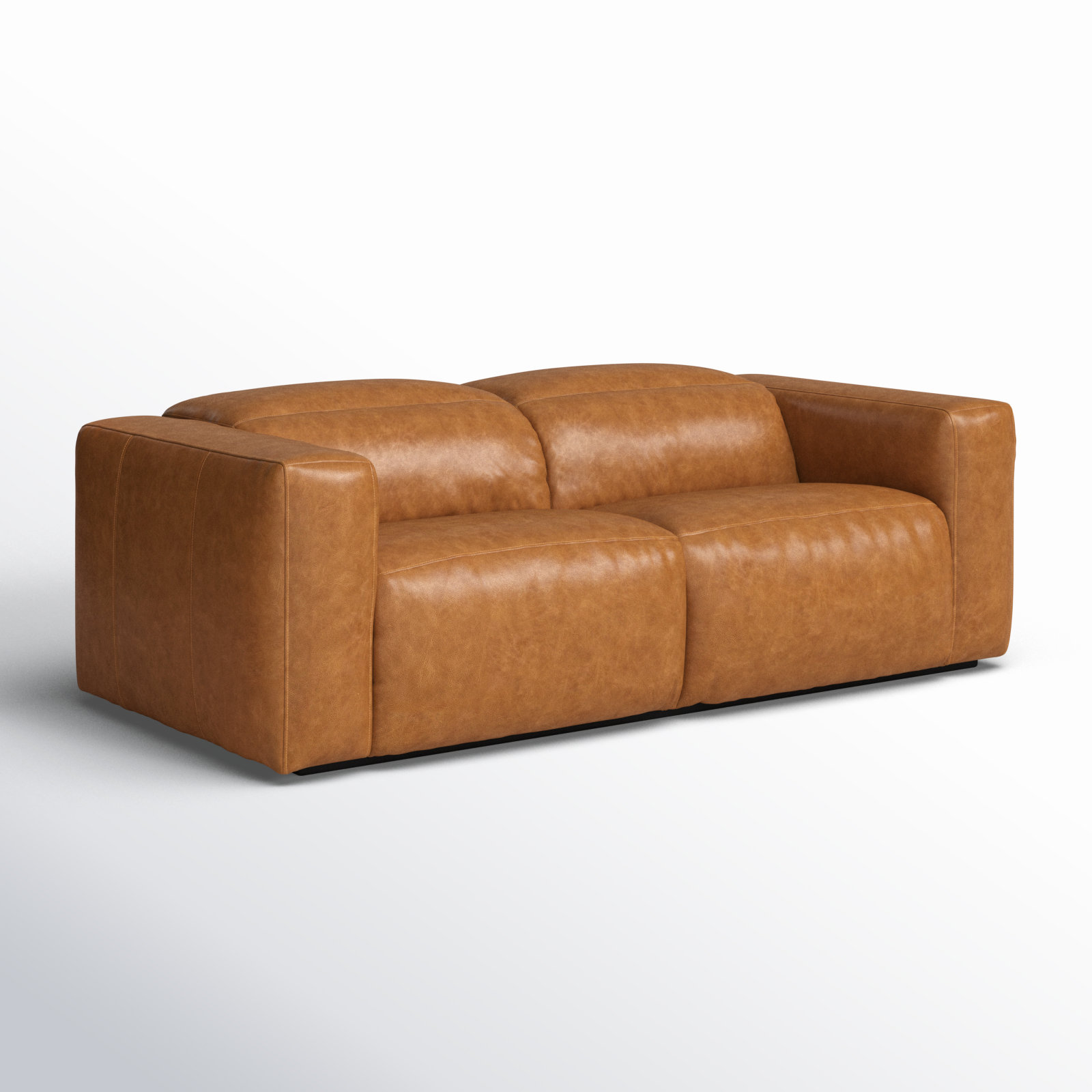 Amed 89'' Upholstered Sofa, Sonoma Butterscotch Top Grain Leather
