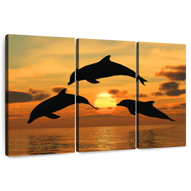 Flying Dolphins, 32" H x 50" W