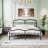 Oley Double Wave Headboard and Footboard Heavy Duty Anti-sway 18in High Steel Tube Iron Bed with Storage-1772134868
