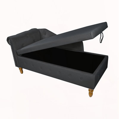 Lounge Chair for Bedroom with Storage & Pillow