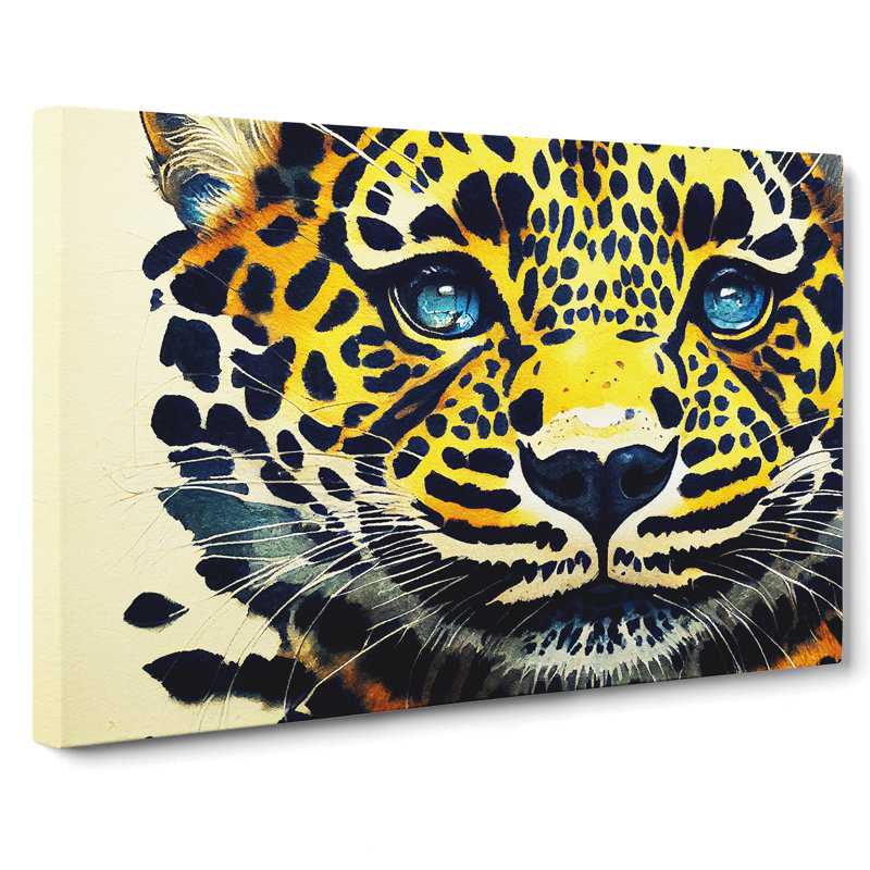 Watercolour Leopard Vol.2 - Wrapped Canvas, 35cm H x 50cm W x 3cm D