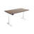 Skyscraper Electric Height Adjustable Standing Desk, Dual Motor and Digital Control with Memory, 60x24, Walnut Block Top with White Frame-843439821