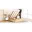 Lit plateforme avec rangement inférieur et 2 tiroirs profonds - Structure de chambre à coucher en bois naturel, essentiel-833420660