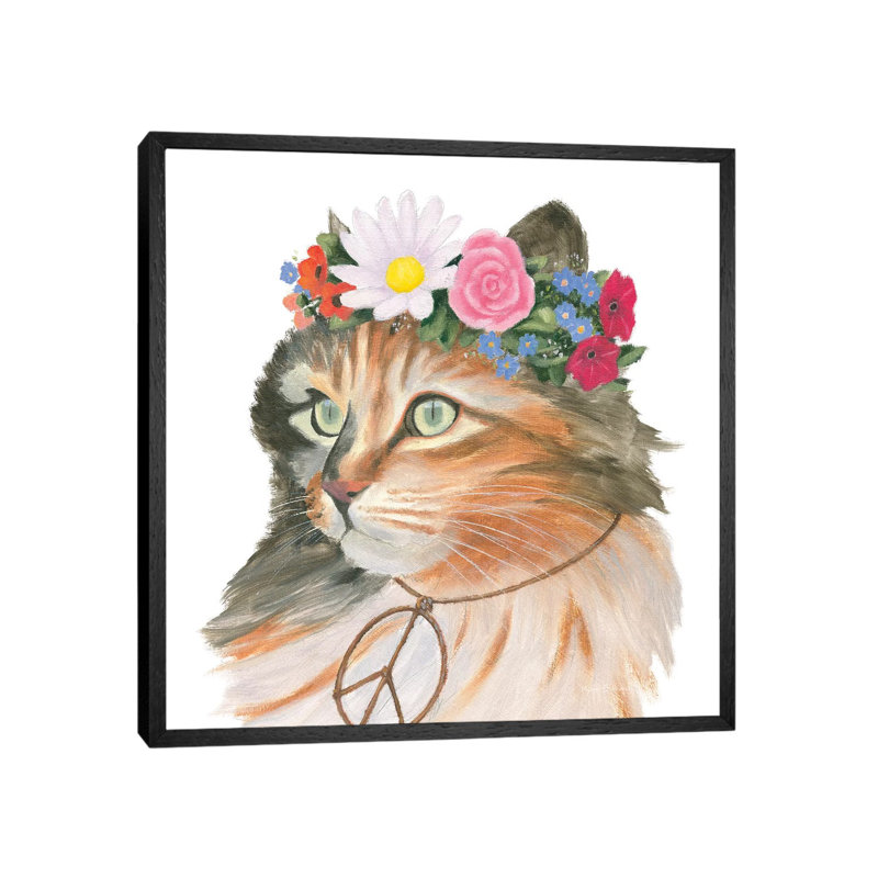 Cattitude I by Myles Sullivan - Floater Frame Gallery-Wrapped Canvas Giclée on Canvas, Black Framed Canvas