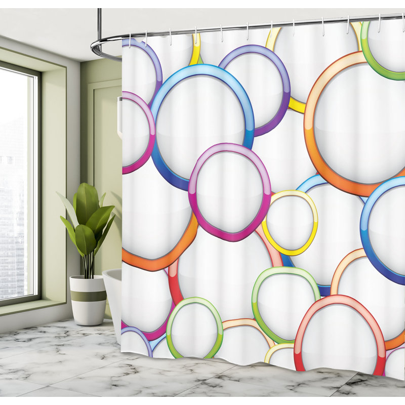 Shower Curtain with Hooks Included, 70"H x 69"W