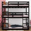 Lit superposé simple en bois d'hévéa avec échelles-105895296