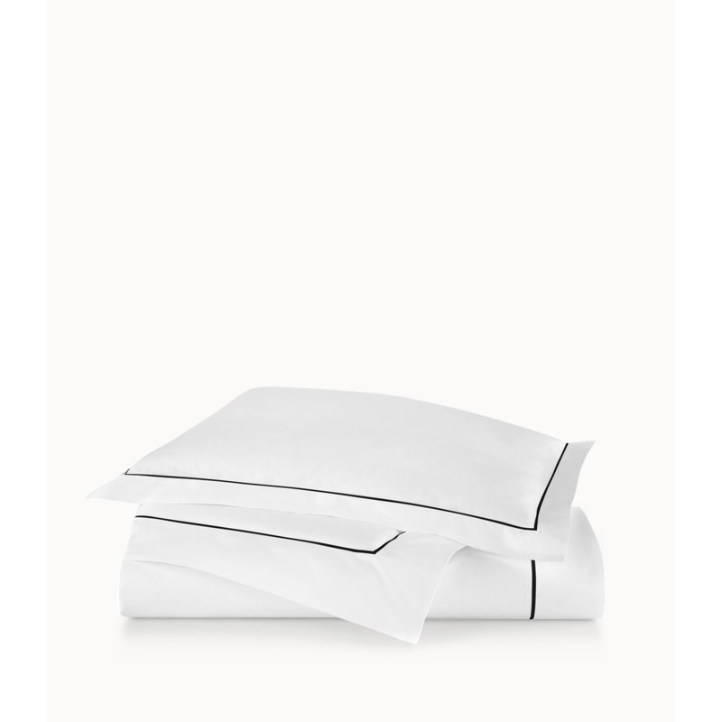 Boutique 100% Cotton Percale Duvet Cover, Queen Duvet, White/Pearl