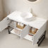 Ensemble de meuble-lavabo et de meuble-lavabo autoportant Tulio