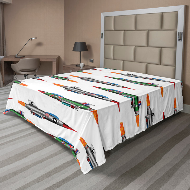 Multicolore Ambesonne, California King Flat Sheet