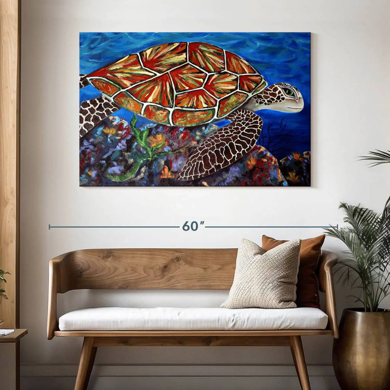 Tortue de mer Splashy, H 32 po x l 48 po