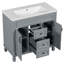Meuble-lavabo moderne 36 po avec lavabo supérieur-106912753