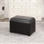 Banc de rangement avec repose-pieds 22 po en similicuir avec plateau réversible
