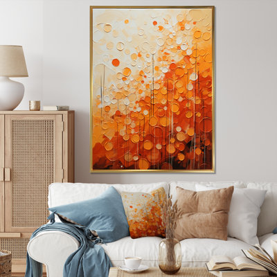 «Tangerine Tango IV», art abstrait sur toile