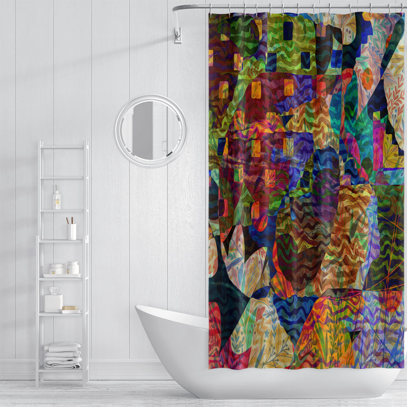 Rideau de douche simple Aiden-Jai, 70 po x 72 po
