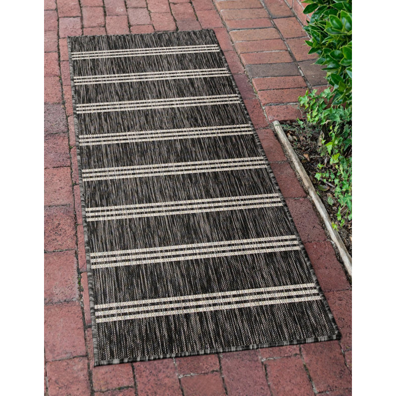 Tapis intérieur / extérieur Jill Zarin Anguilla, Tapis de couloir 2 pi 7 po x 12 pi