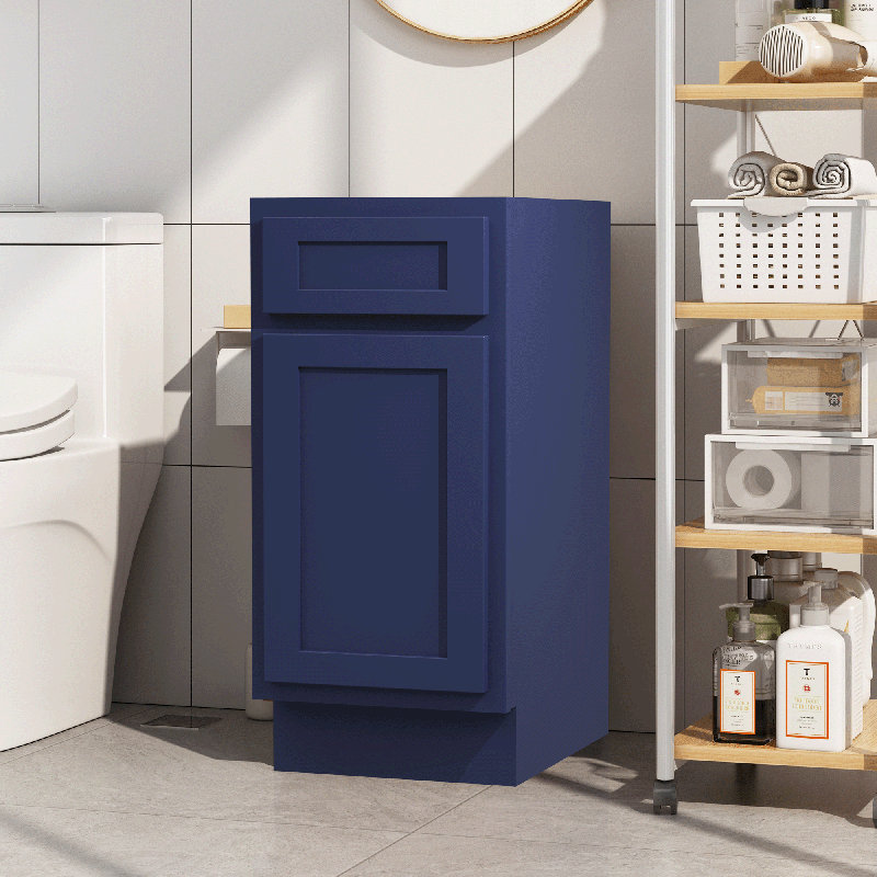 Base de meuble-lavabo simple autoportante de 15 po seulement, Bleu