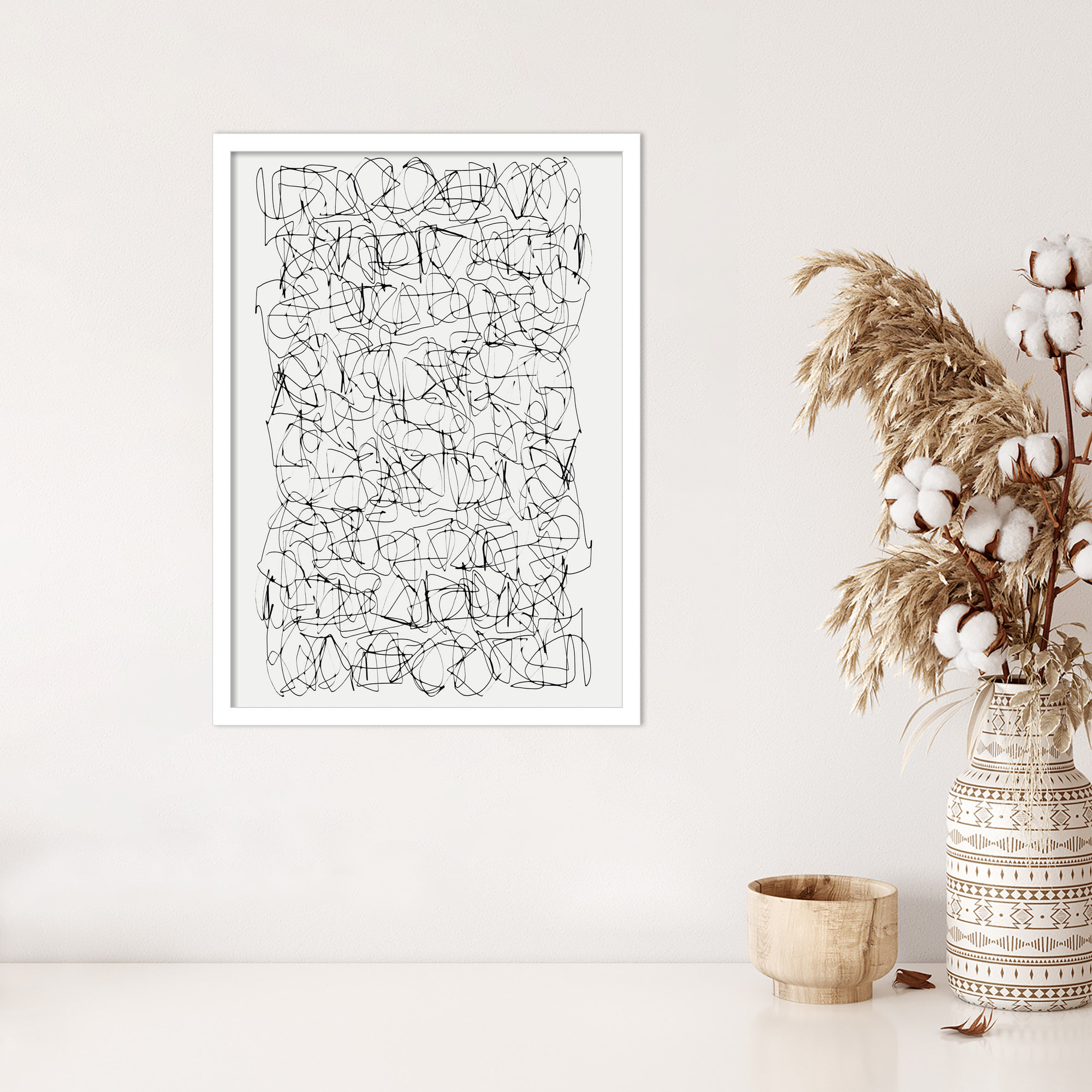 Circuitry by Dan Hobday, White, 25" H X 18" W